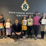 Young Authors visit NMU President's Office