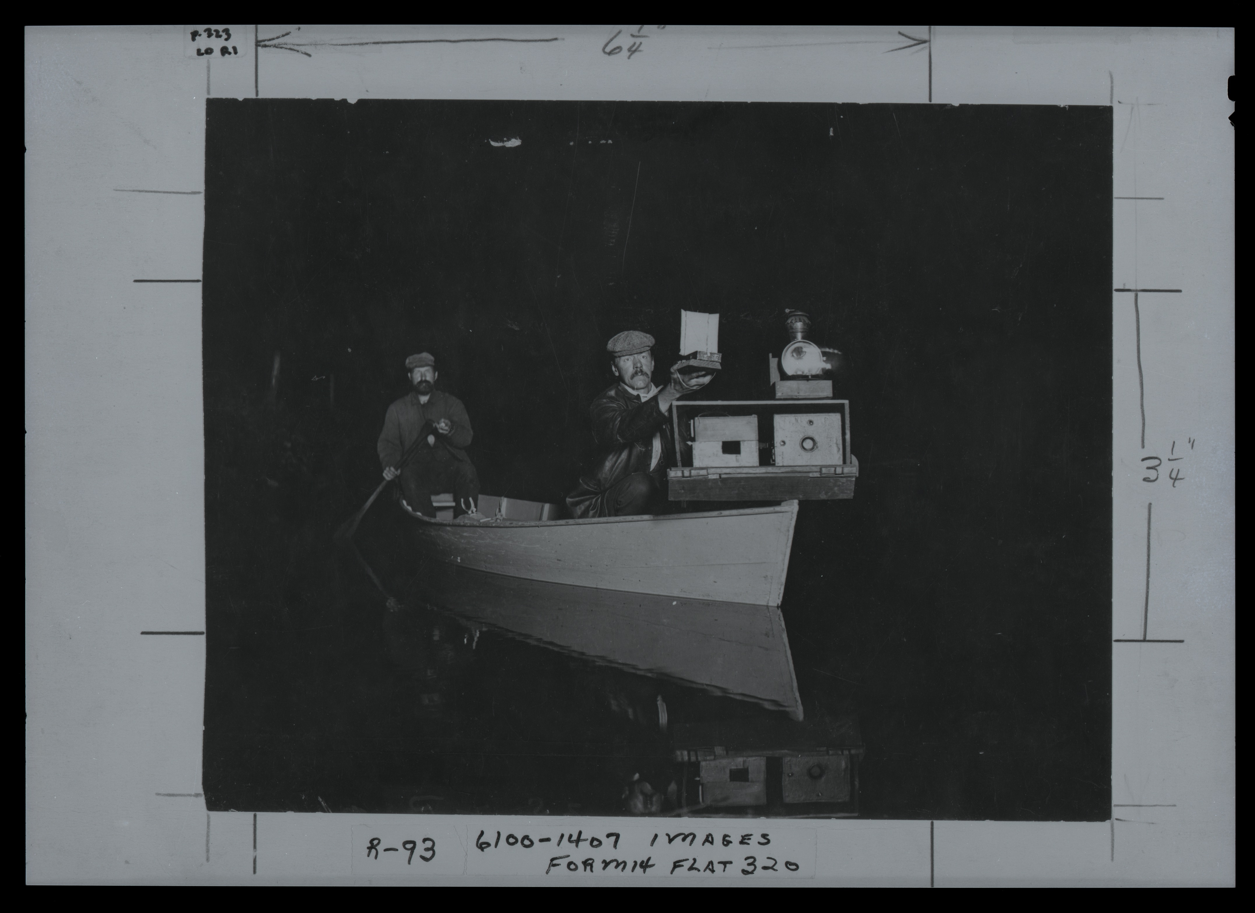 Shiras (right) and Hammer on Whitefish Lake, circa 1900.