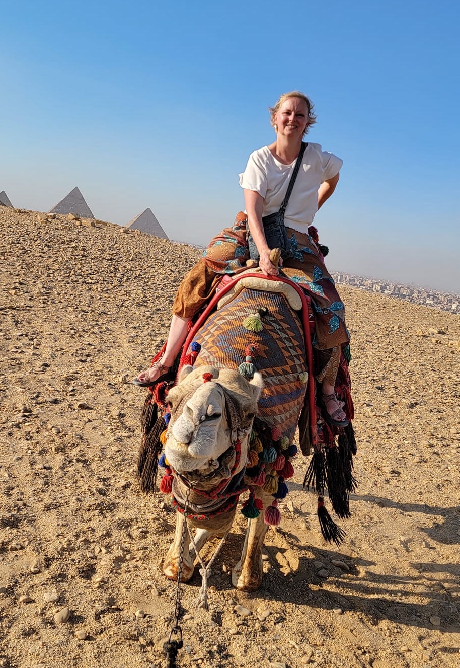 Bonesteel visiting Cairo, Egypt, during her study-abroad program.