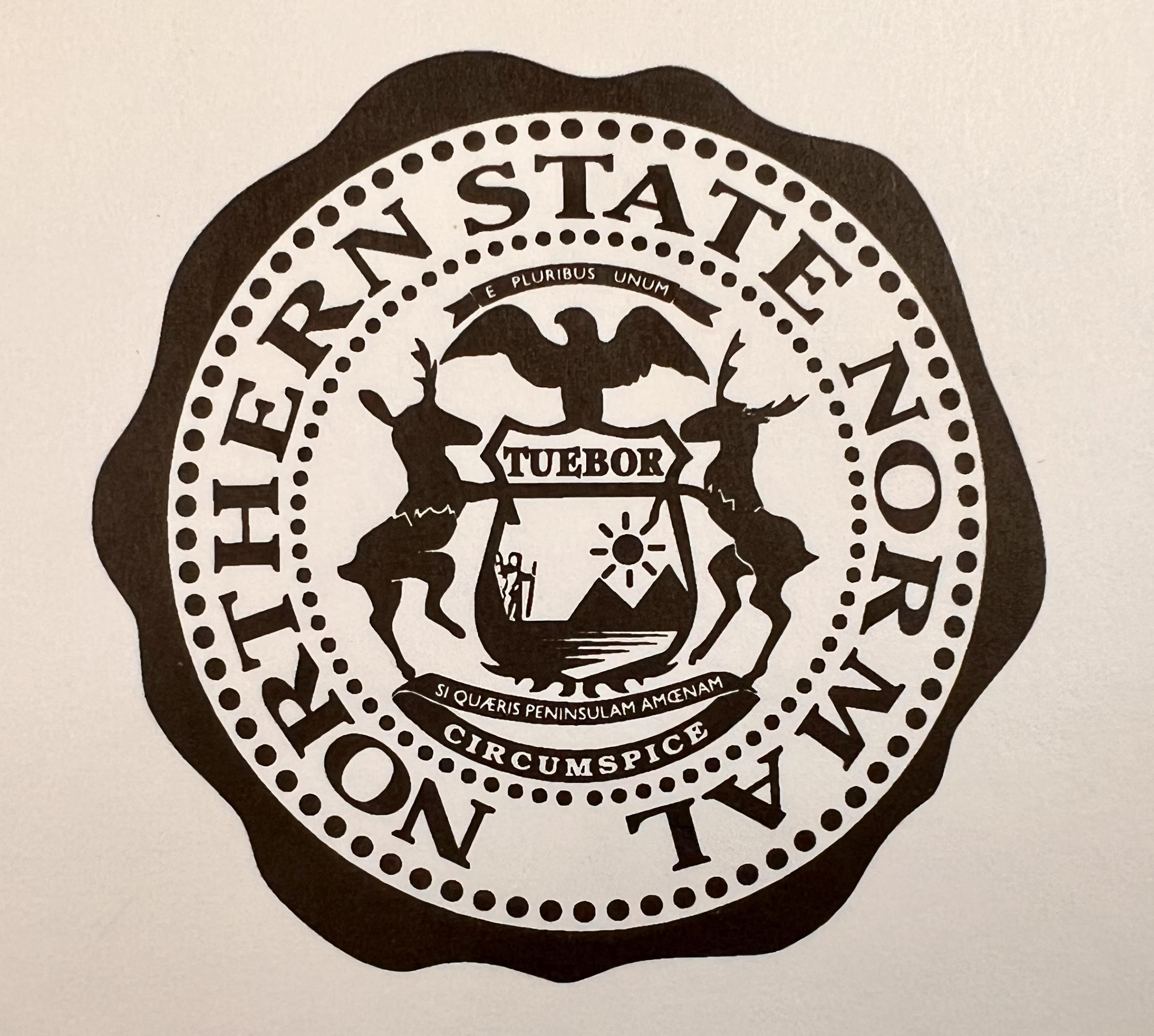 The seal for Northern State Normal School, which was the name from 1899-1927