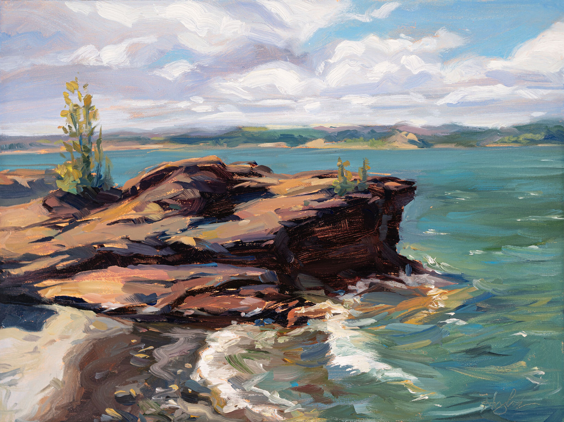 One of Hughes' plein-air paintings