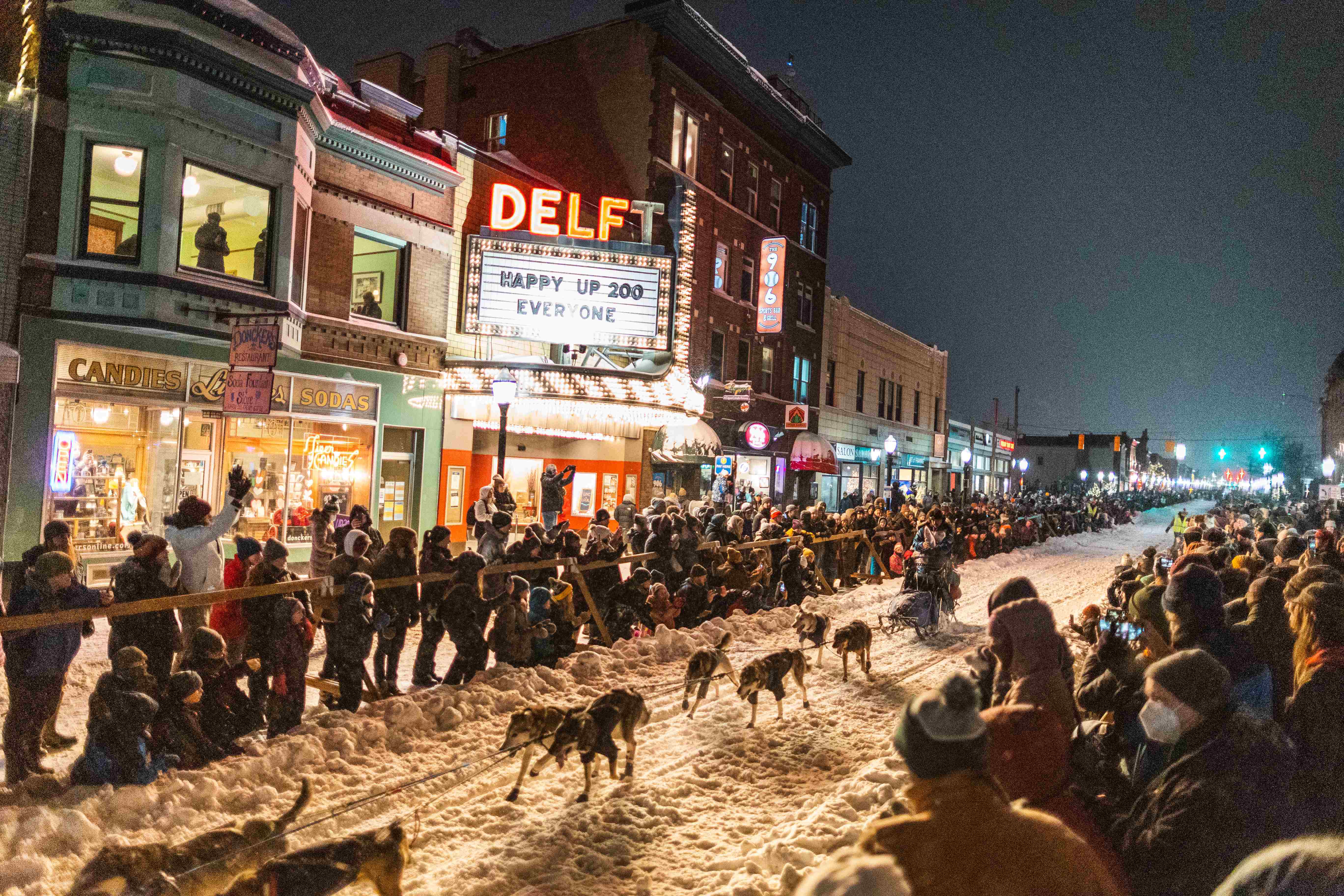 The start of a past race in downtown Marquette