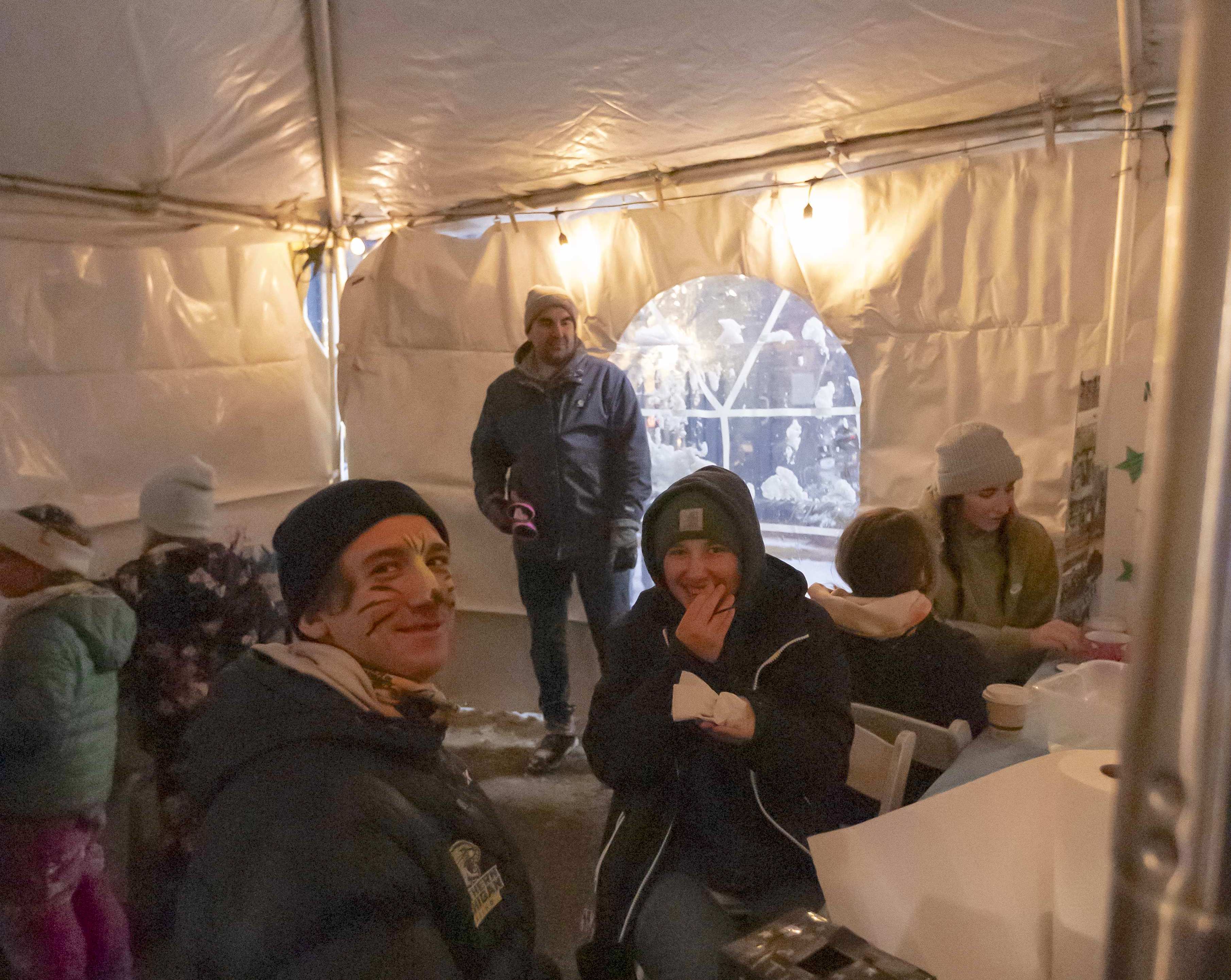 NMU warming tent at past event