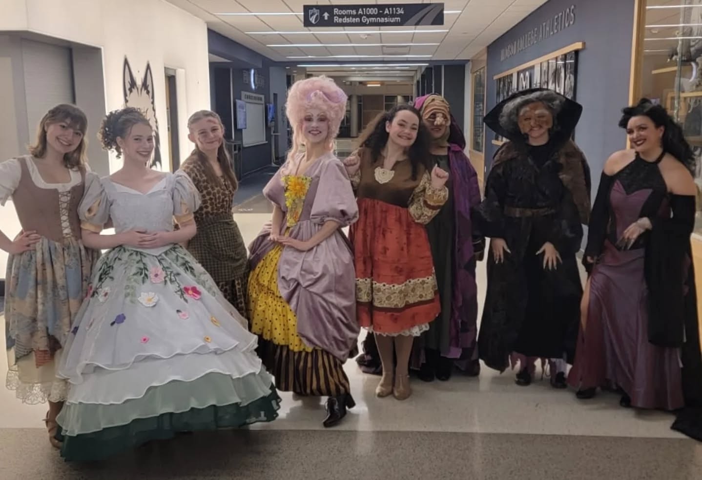 "Into the Woods" cast members who participated in the costume parade at the festival.