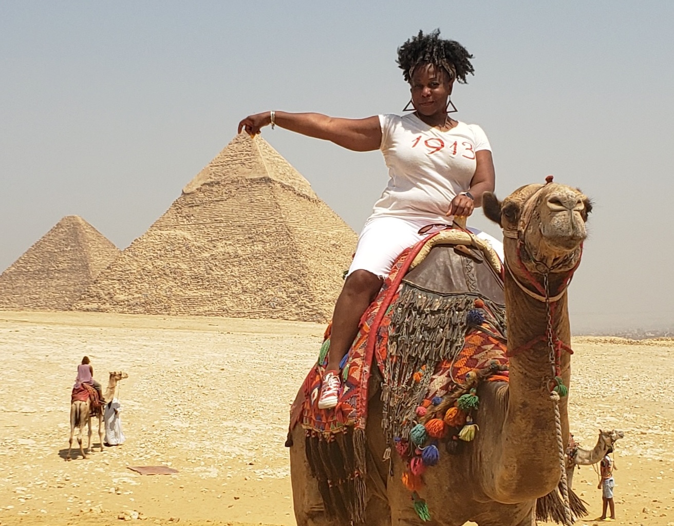 Brown at the Egyptian pyramids
