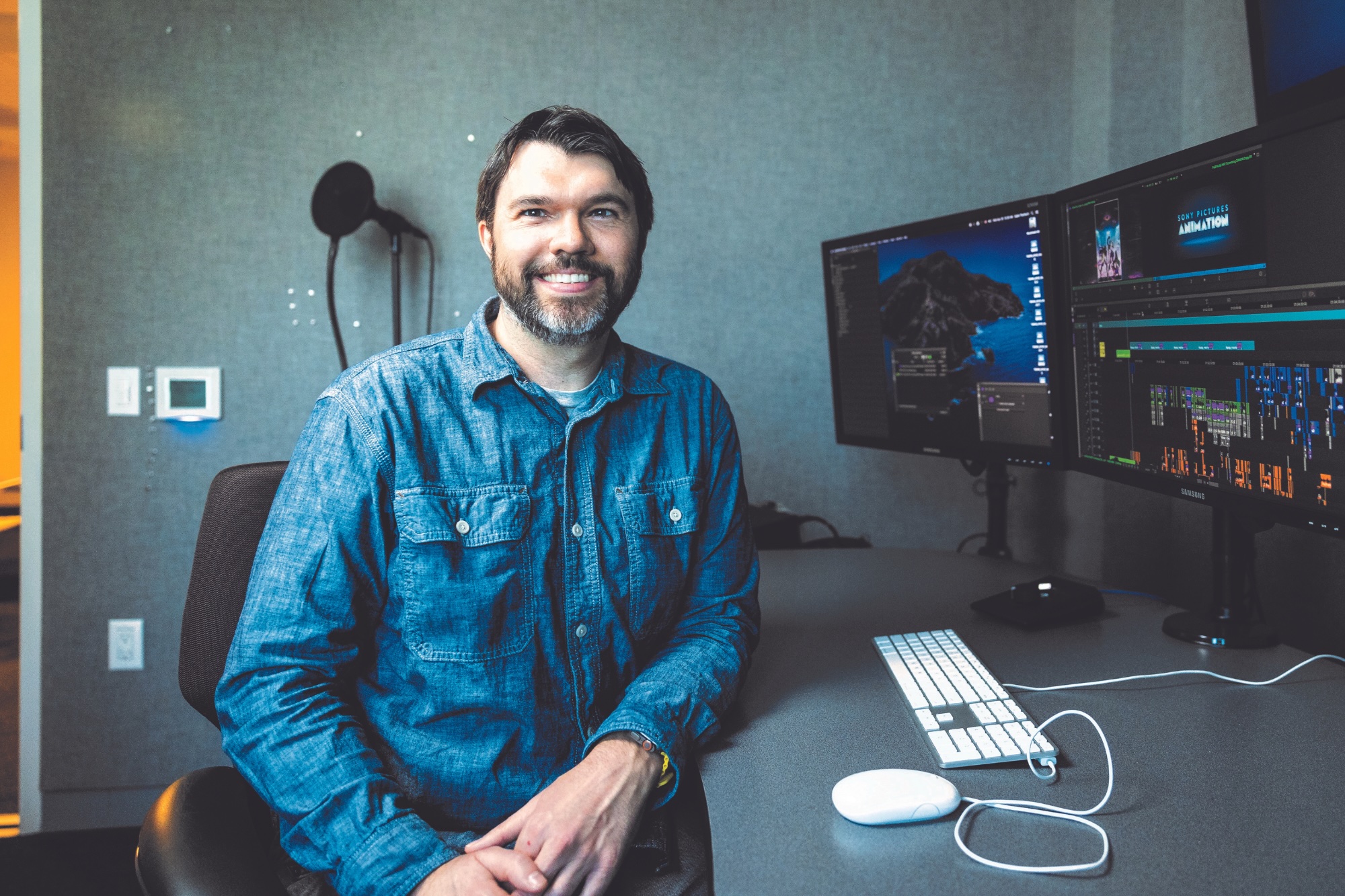 Thorburn in the early stages of editing the film (from Spring 2023 Northern Magazine story)