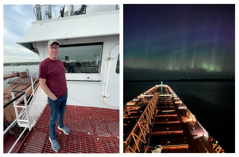 Hughes, and a photo he took of the Northern Lights