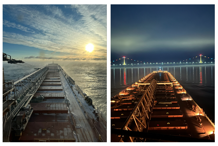 "Quite literally, views from my office," Hughes wrote in submitting these morning and evening photos (the latter shows the Mackinac Bridge).
