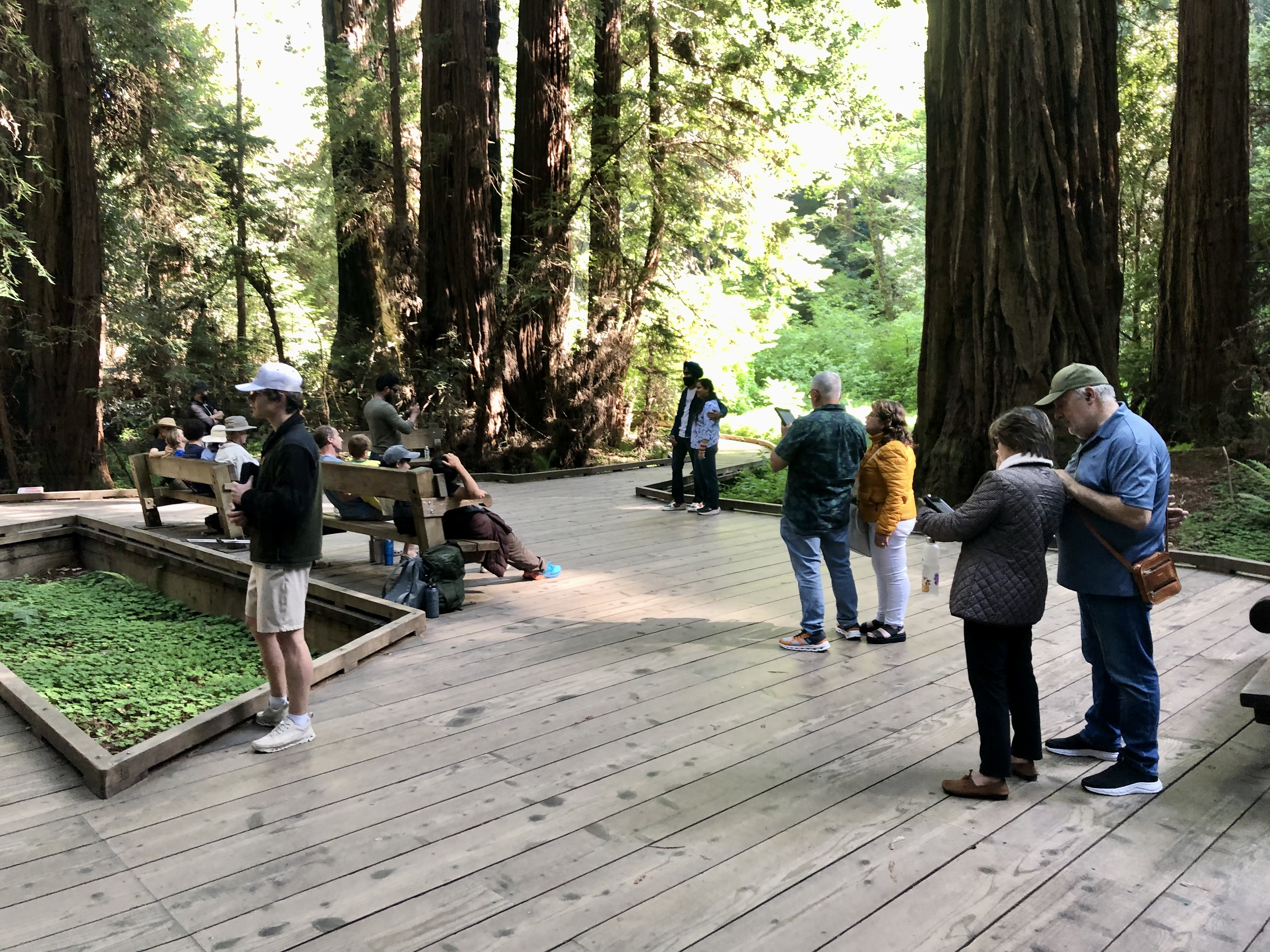 National park visitors fill out a survey as part of a national study co-led by NMU and Slippery Rock University on perceptions of climate change.