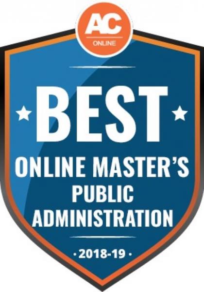 Image of Online Master's Public Administration Award Logo