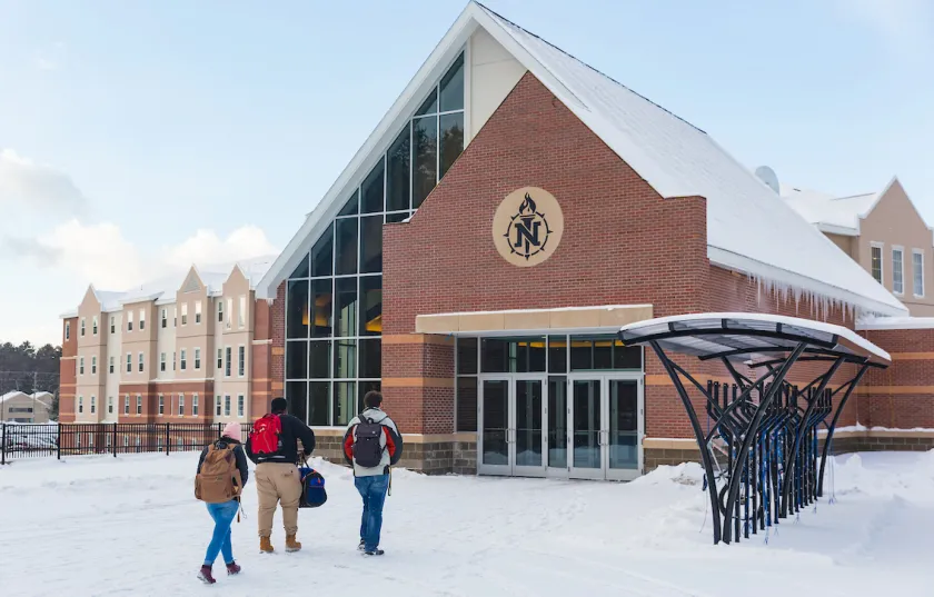The Lodge entrance to the Woods housing complex