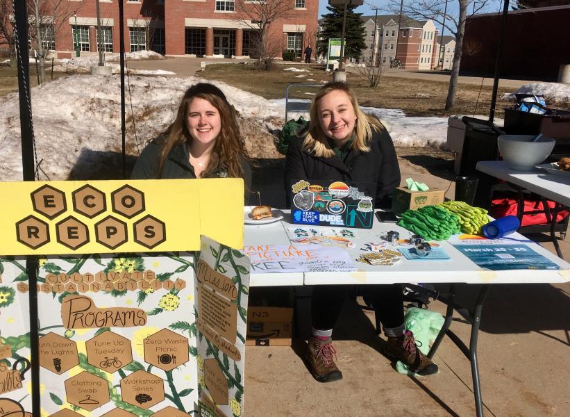 EcoReps (L to R) Casey Haugen and Kit Collins at the geotrashing event.