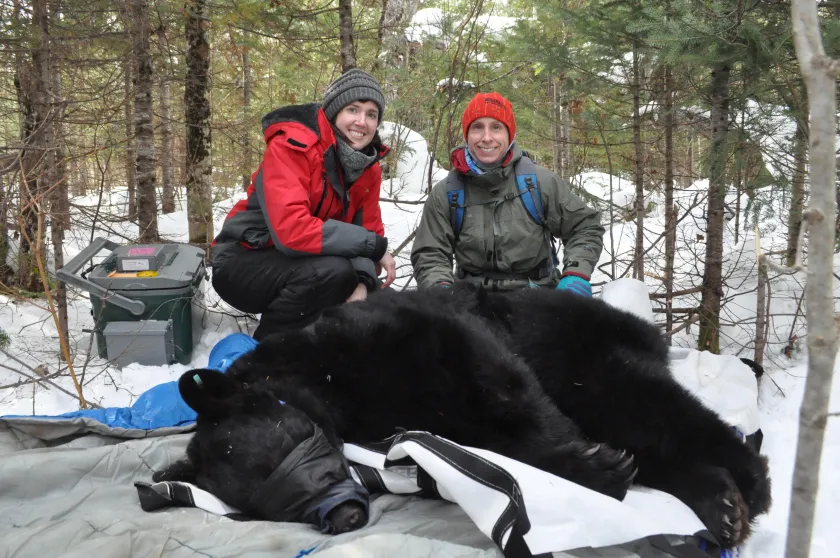 Gillman (left) and Lafferty in the field.