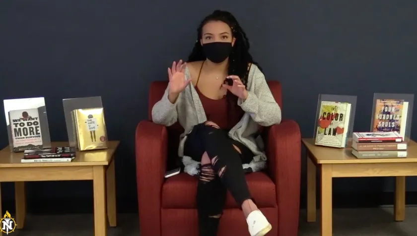 Screen shot from BSU President Brianna Sartin's video interview.