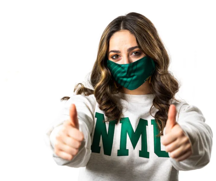 Student wearing mask