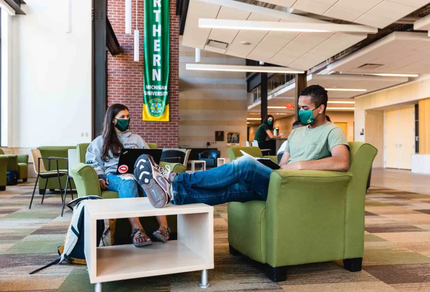 Students wearing masks