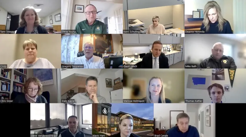 Screen shot from virtual forum