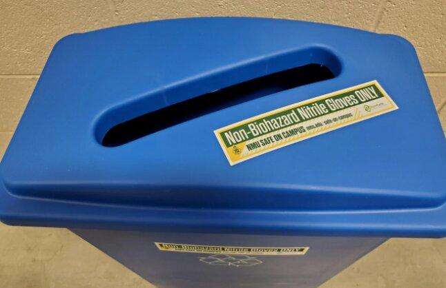 Nitrile glove disposal bin