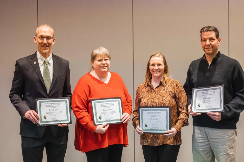 Attending team members Forest Karr, Cindy Paavola, Kylie Bunting and Mike Lakenen