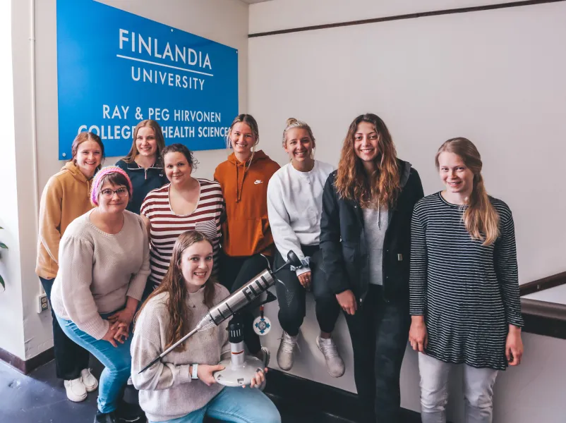 Finlandia students with the Fight the Flu trophy