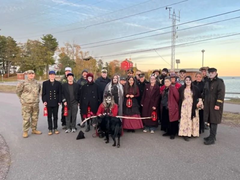 NMU student and alumni veterans in costume