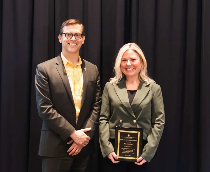 Riipi with President Brock Tessman