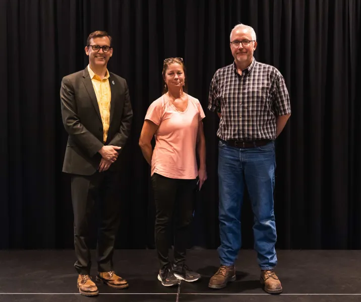 President Tessman with Lane and Marcott