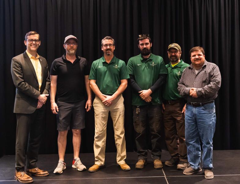From left: President Tessman with As pictured: Andy Buckmaster, Andy Smith, Jake Nease, Jeff Skoog, James Murray. Not pictured: Patrick Bawden, Tom Dagenais, Greg Ely, Brad Gischia, Jesse Hanford, Daryl Johnson, Terry Norman, David Raudio