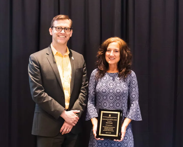 President Tessman with Janet Koski