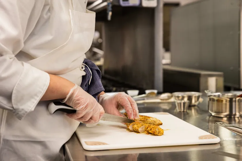 North Fork kitchen food prep (stock photo)