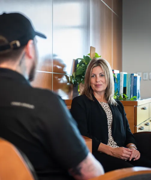 PMHNP assisting a patient (stock photo)
