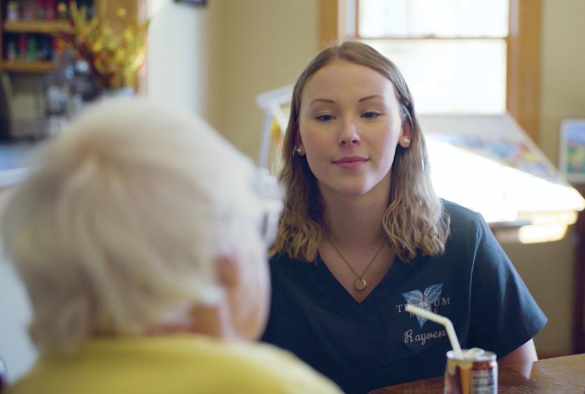 NMU nursing student Rayven Jacobson is an intern at Trillium House