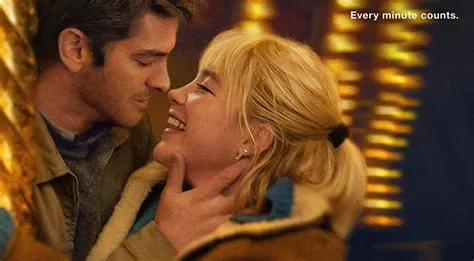 Andrew Garfield and Florence Pugh in a scene from "We Live in Time."
