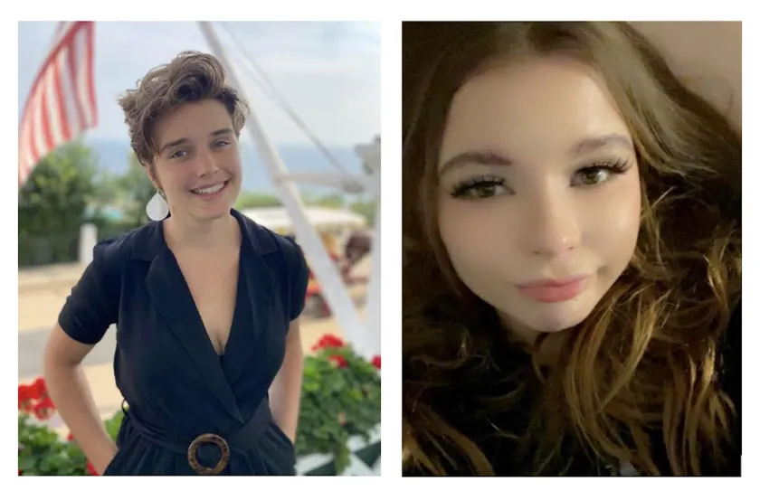 National award winners Berkeley Thompson of Marquette (left) and Hannah Josefsen of Negaunee.