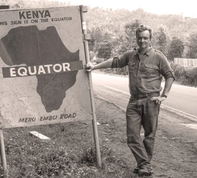 Professor Greg Warchol on a past field research trip to Africa.
