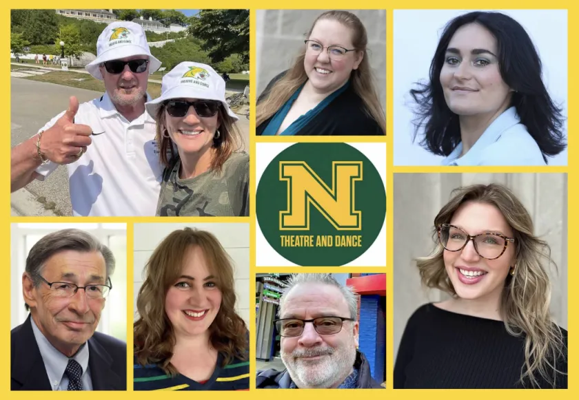 Award winners (clockwise from top left): Steve Young and Tricia Kinley, Kristen Elizabeth Priest, Audree Stephens, Caitlin Palomaki, Kevin Mayfield, Courtney Anderson Kelly (Brown), and the late Gregory Kunesh