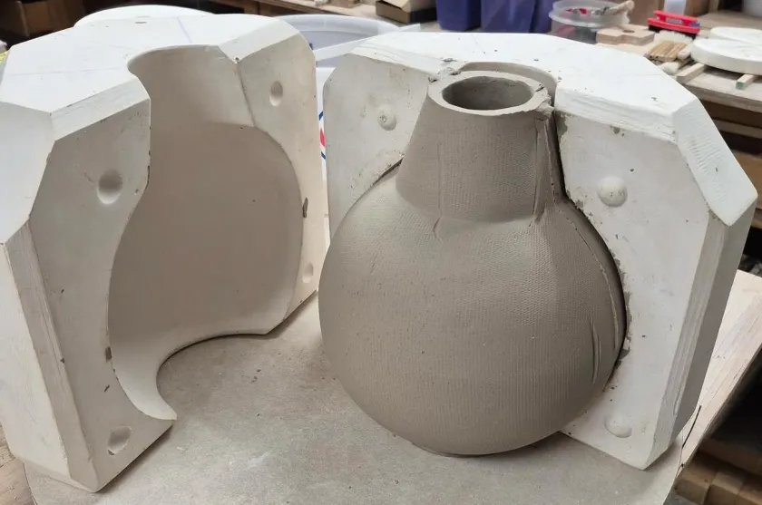 A Verdant Vessel in the NMU ceramics studio