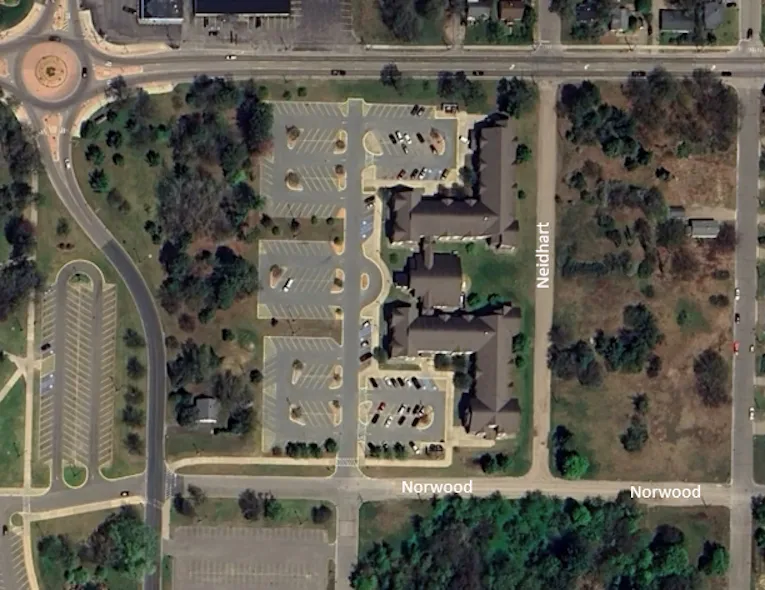 Area impacted by closure of dirt roads Neidhart and Norwood