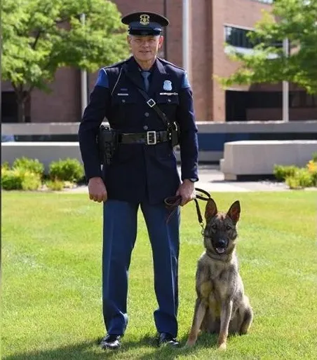 Dieter Kochan with K9 Roy