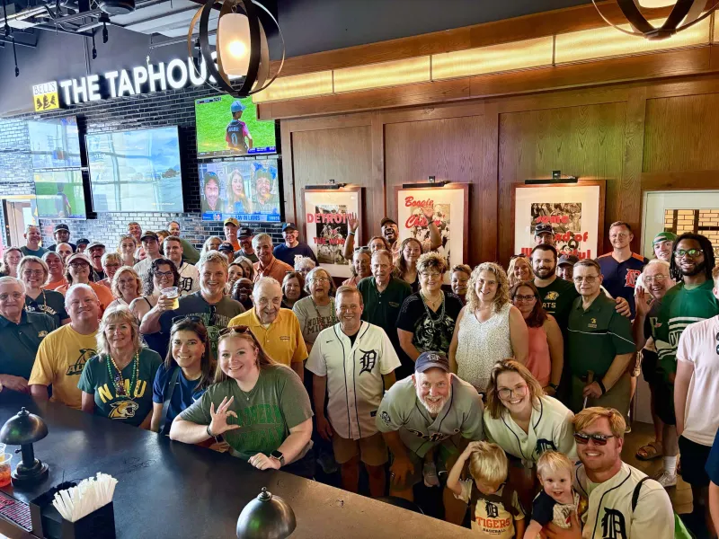 NMU alumni and friends at the pre-game reception