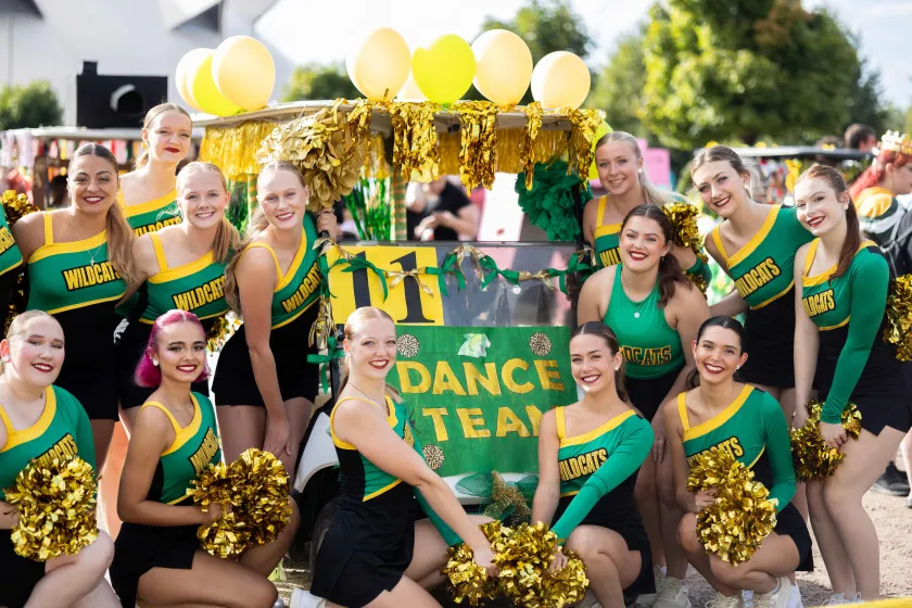 The NMU Dance Team at last year's Homecoming parade
