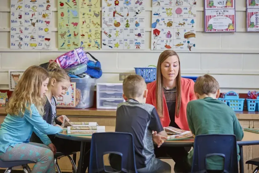 Early education classroom stock photo