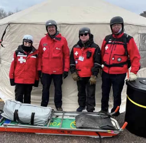 NSP members from Michigan pictured in NMU's Jacobetti Complex parking lot during the training.