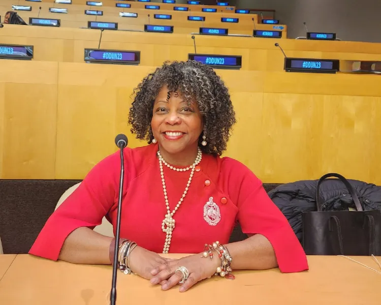Brown visited the United Nations with Delta Sigma Theta Sorority Inc.