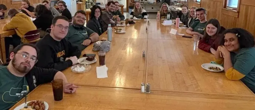 The entire NMU Quiz Bowl team, from a previous tournament (Photo by Michael Joy)