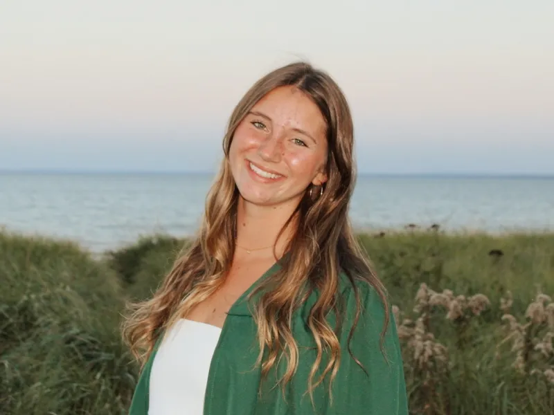 Graduating senior Elise Crossman