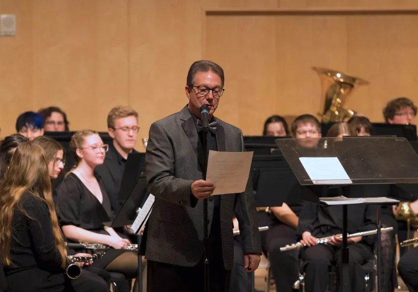 Stephen Grugin at a past concert in Reynolds Recital Hall