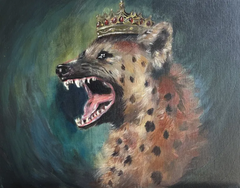 "Unannounced Authority" is one of five acrylic paintings featured in NMU alumna Kelly Lynne Figueiredo's ArtPrize installation.