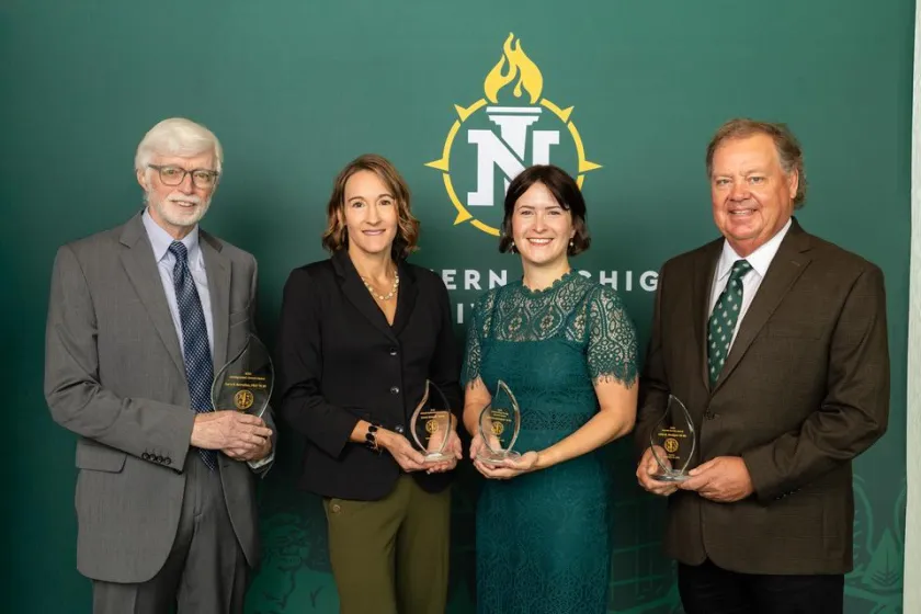 The 2026 NMU Outstanding Alumni Award recipients are pictured.