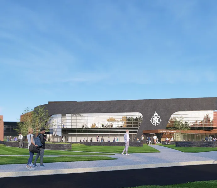 A rendering of the new College of Business building.